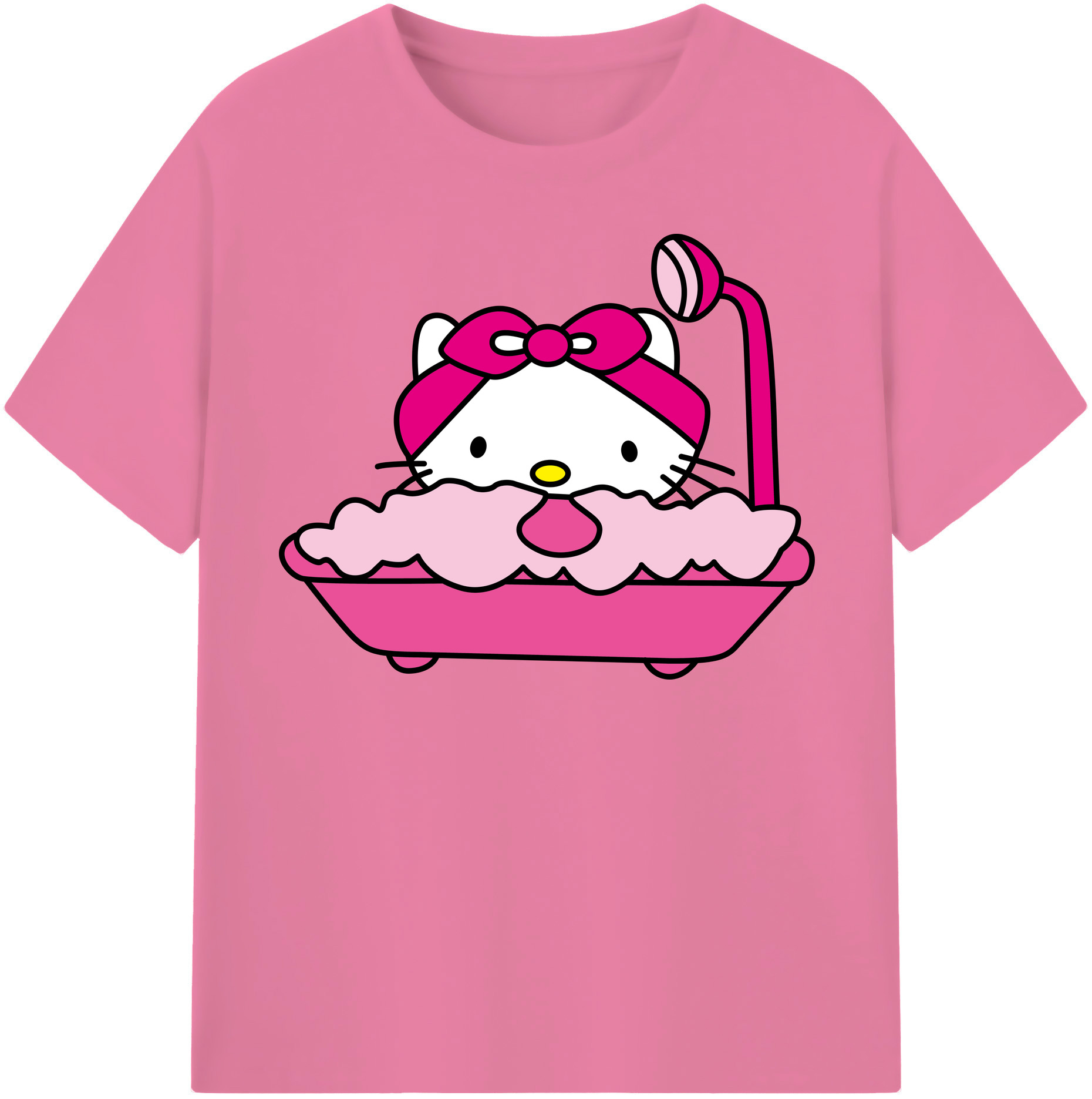 （画像用） Hello Kitty ハローキティ 綿100％半袖Tシャツ（フロントプリント）